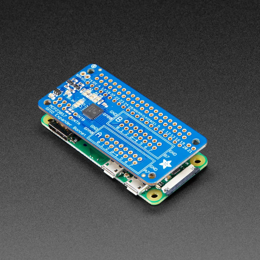 Adafruit GPIO Expander Bonnet - 16 Additional I/O over I2C