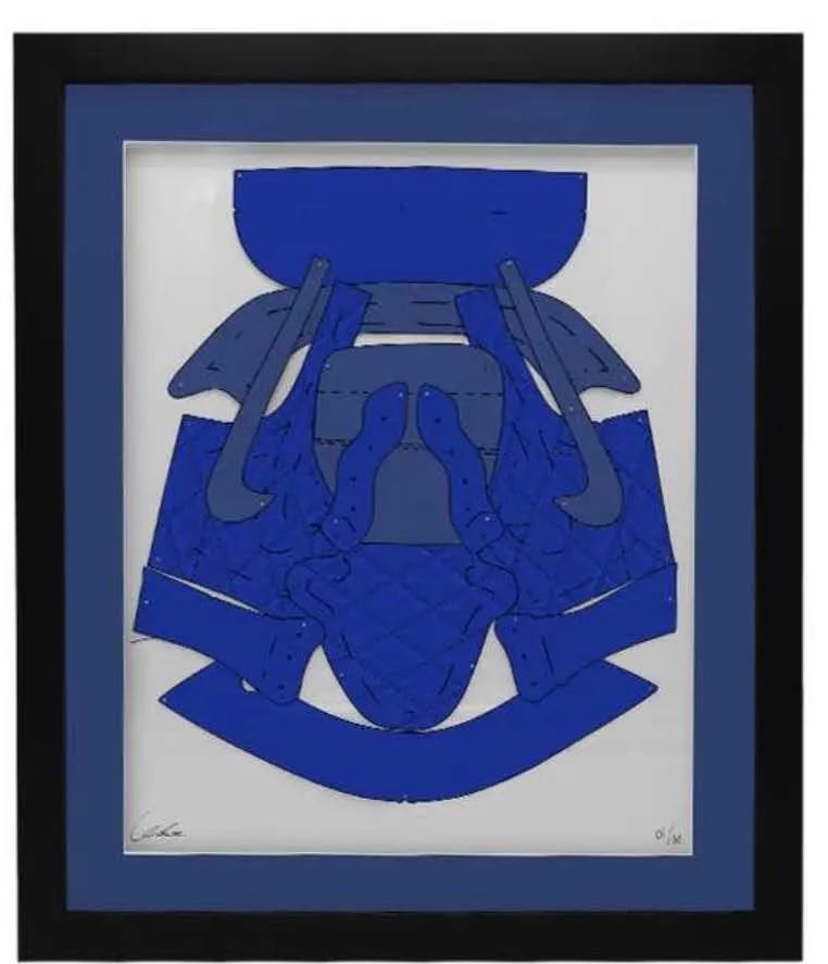 Air Jordan 2 Pattern Study Blue HPM Shoe Object Art by Ceeze