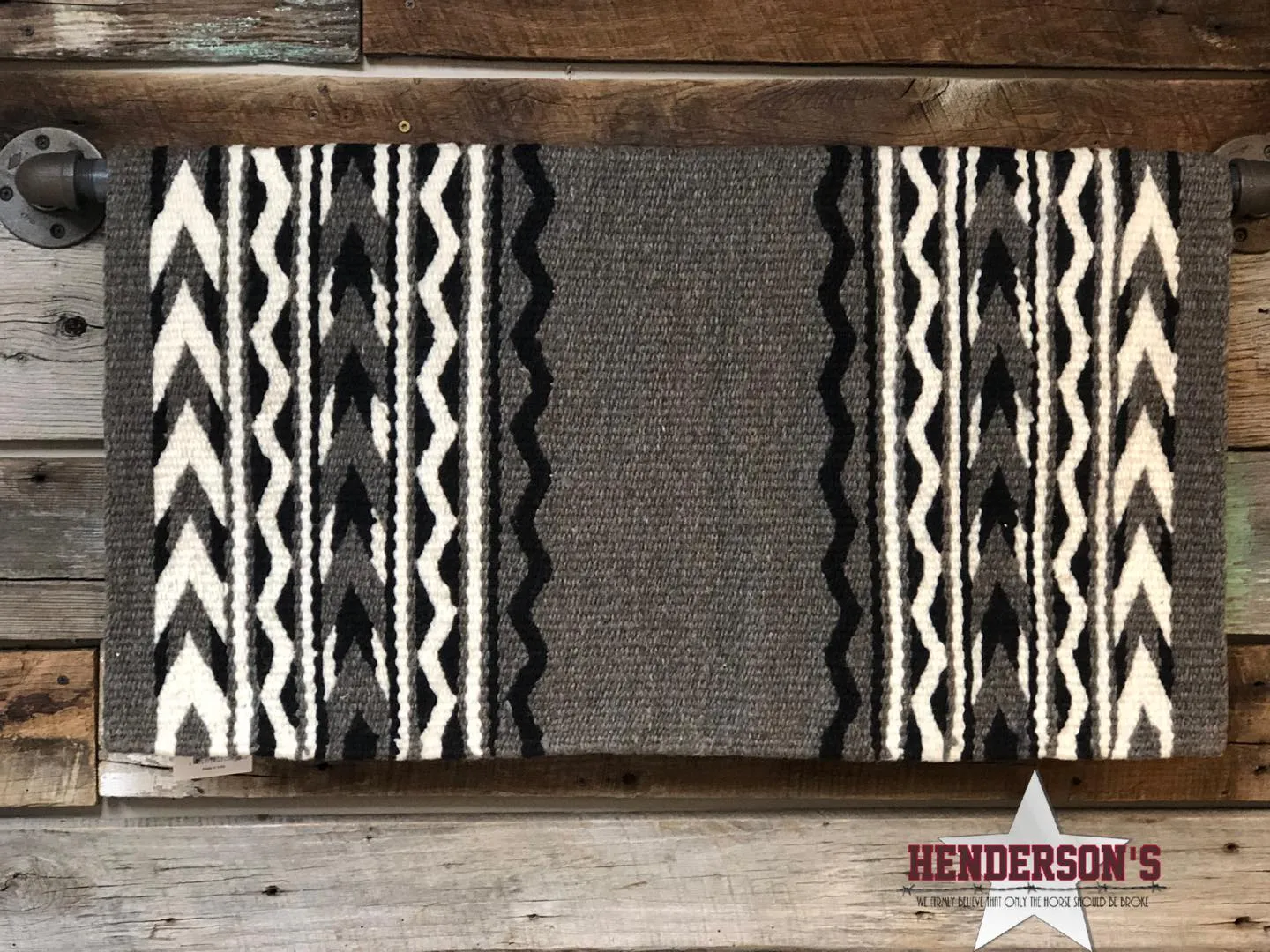 Arrowhead Blanket ~ Grey W/Black