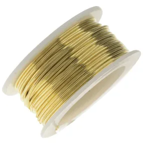 Artistic Wire, Brass Craft Wire 24 Gauge Thick, Bare Yellow Brass (10 Yard Spool)