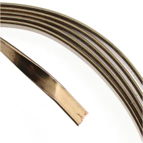 Artistic Wire, Flat Craft Wire 3mm 21 Gauge Thick, 3 Foot Coil, Antiqued Brass