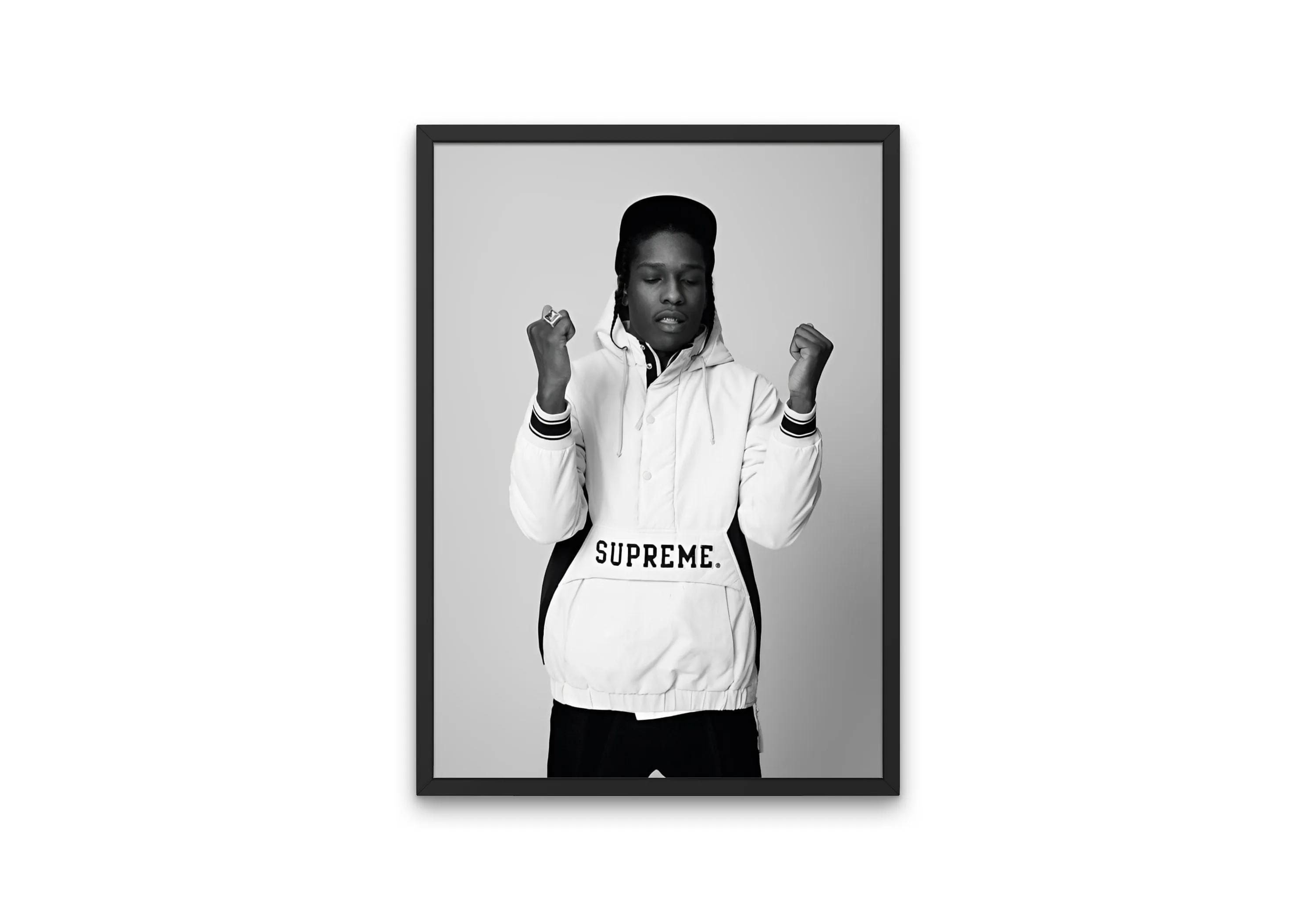 Asap Rocky Supreme Poster PRINTABLE WALL ART, Fashion Photography, Streetwear Art, Modern Wall Art, Pop Culture, Hypebeast, Black And White Photography Wall Art