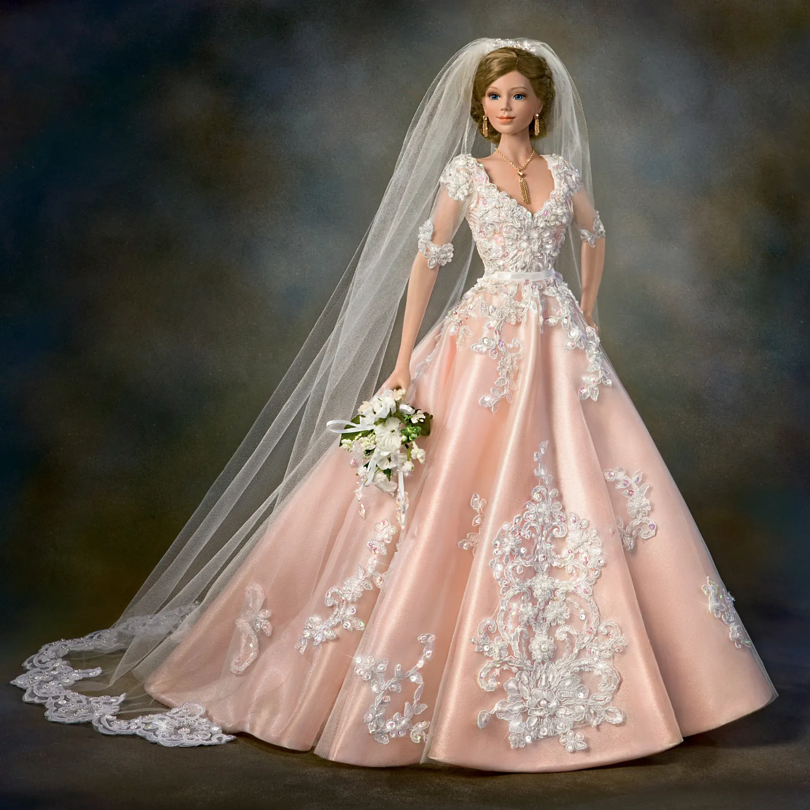 Ashton-Drake Blushing Bride Porcelain Bride Doll by Cindy McClure