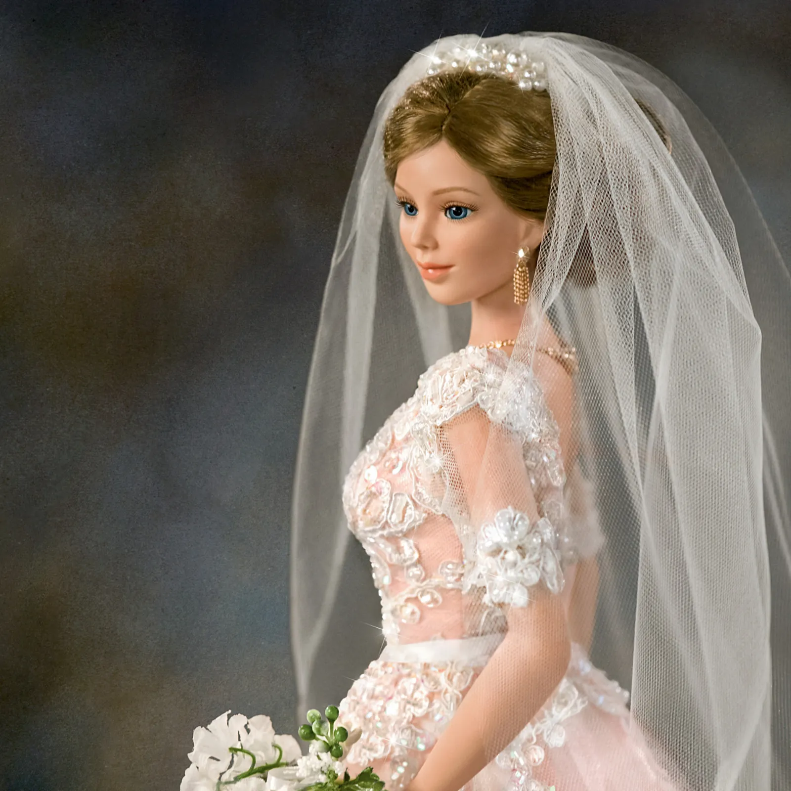 Ashton-Drake Blushing Bride Porcelain Bride Doll by Cindy McClure