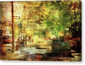Beaches Village Street - Canvas Print