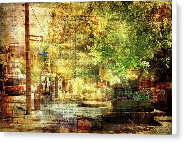 Beaches Village Street - Canvas Print