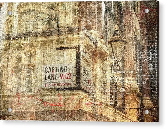 Carting Lane, Savoy Place - Acrylic Print