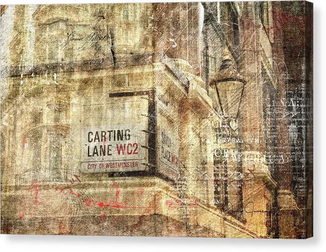 Carting Lane, Savoy Place - Canvas Print