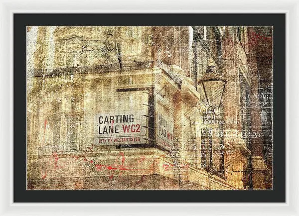 Carting Lane, Savoy Place - Framed Print