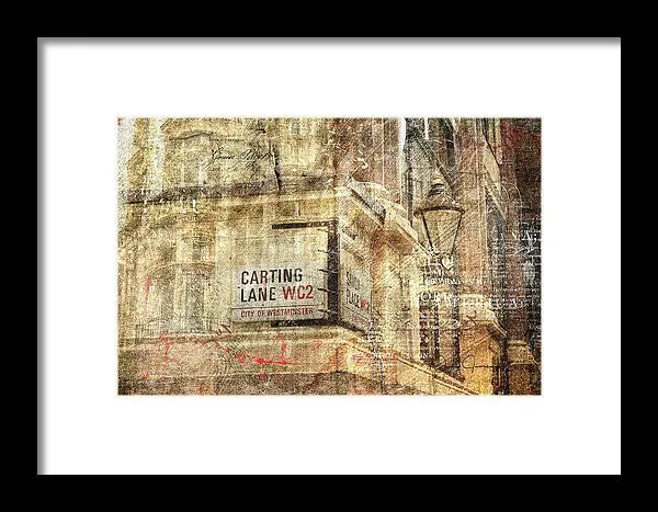 Carting Lane, Savoy Place - Framed Print