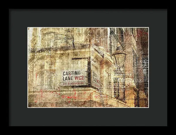Carting Lane, Savoy Place - Framed Print