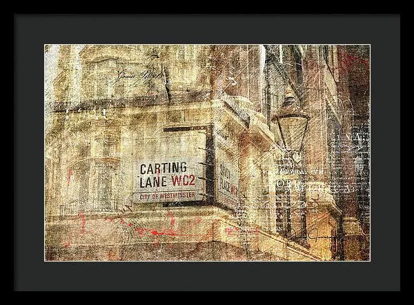 Carting Lane, Savoy Place - Framed Print