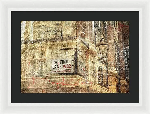 Carting Lane, Savoy Place - Framed Print
