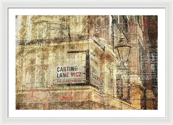 Carting Lane, Savoy Place - Framed Print