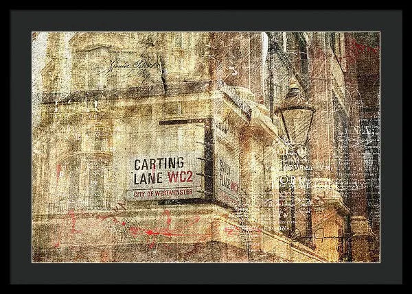 Carting Lane, Savoy Place - Framed Print
