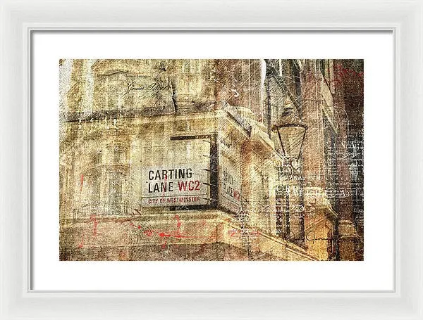Carting Lane, Savoy Place - Framed Print