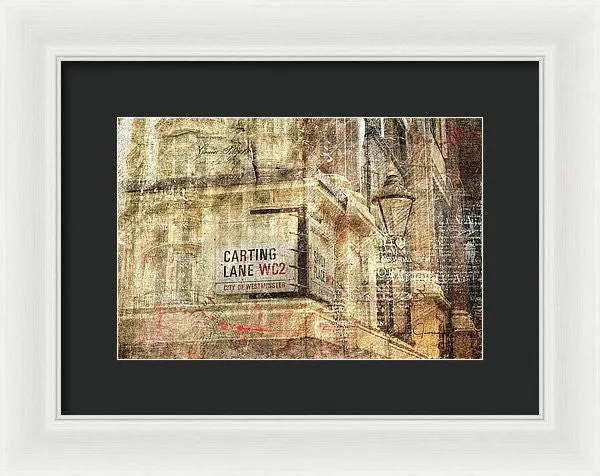 Carting Lane, Savoy Place - Framed Print
