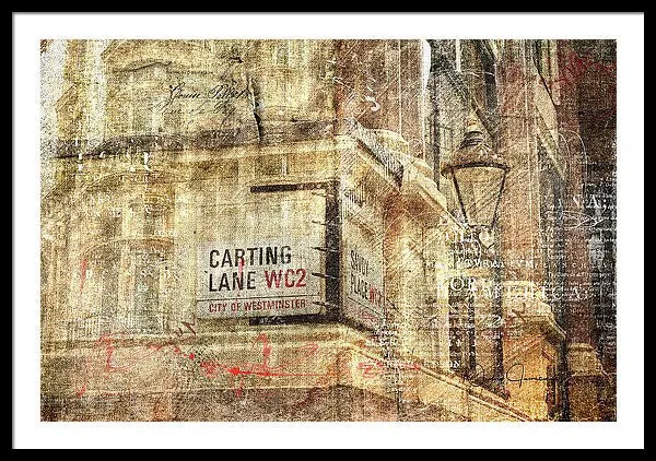 Carting Lane, Savoy Place - Framed Print