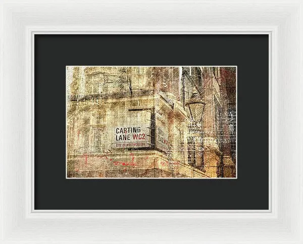 Carting Lane, Savoy Place - Framed Print