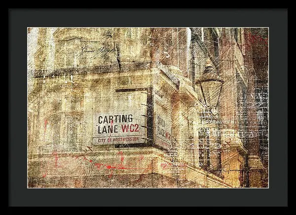 Carting Lane, Savoy Place - Framed Print