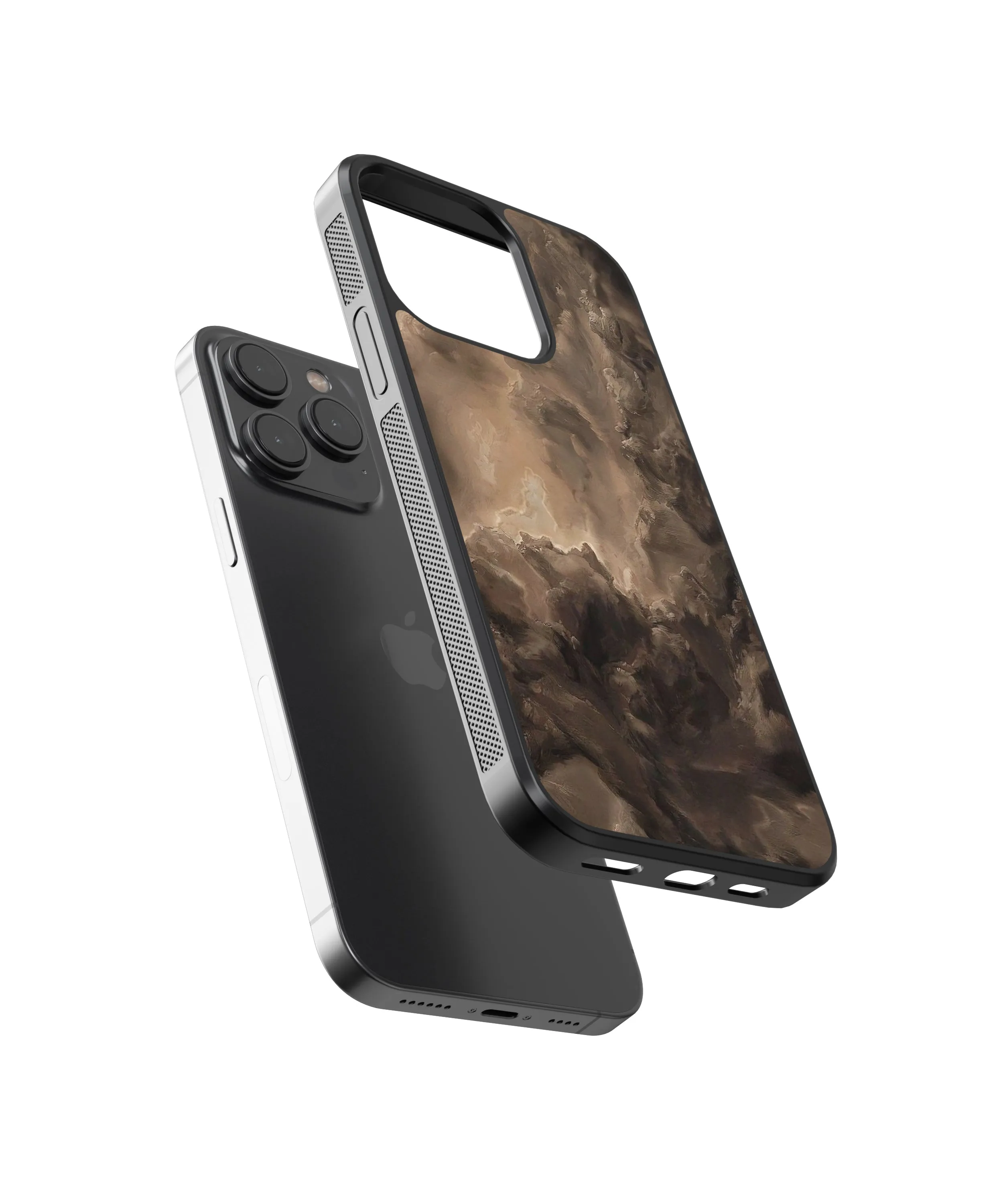 Cloudy Abstract Glass Phone Case Cover