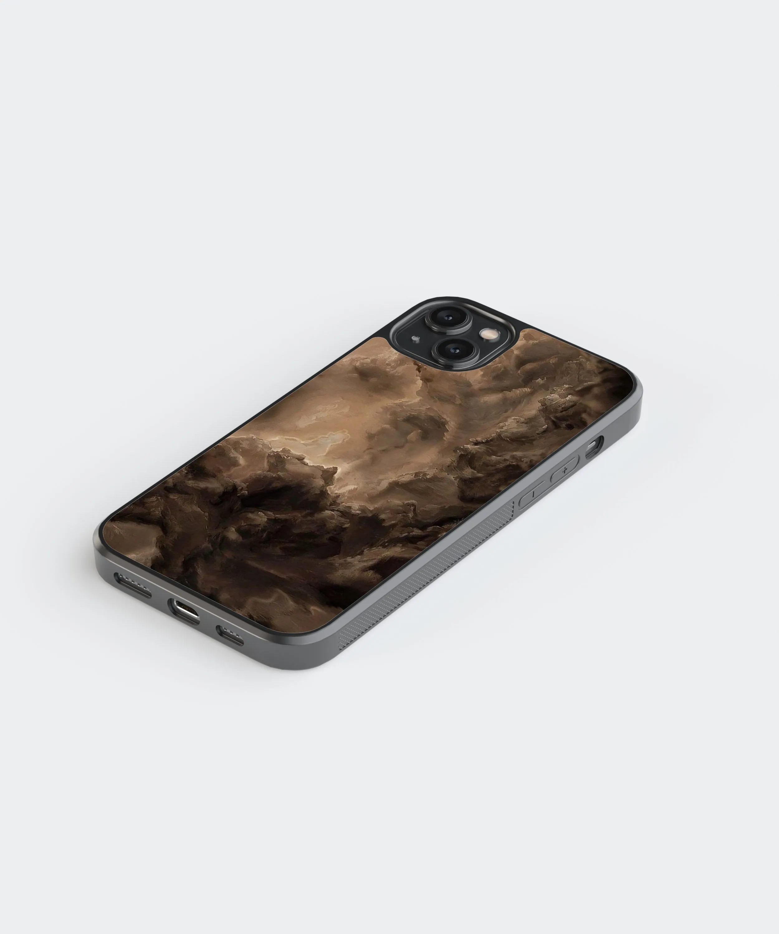 Cloudy Abstract Glass Phone Case Cover