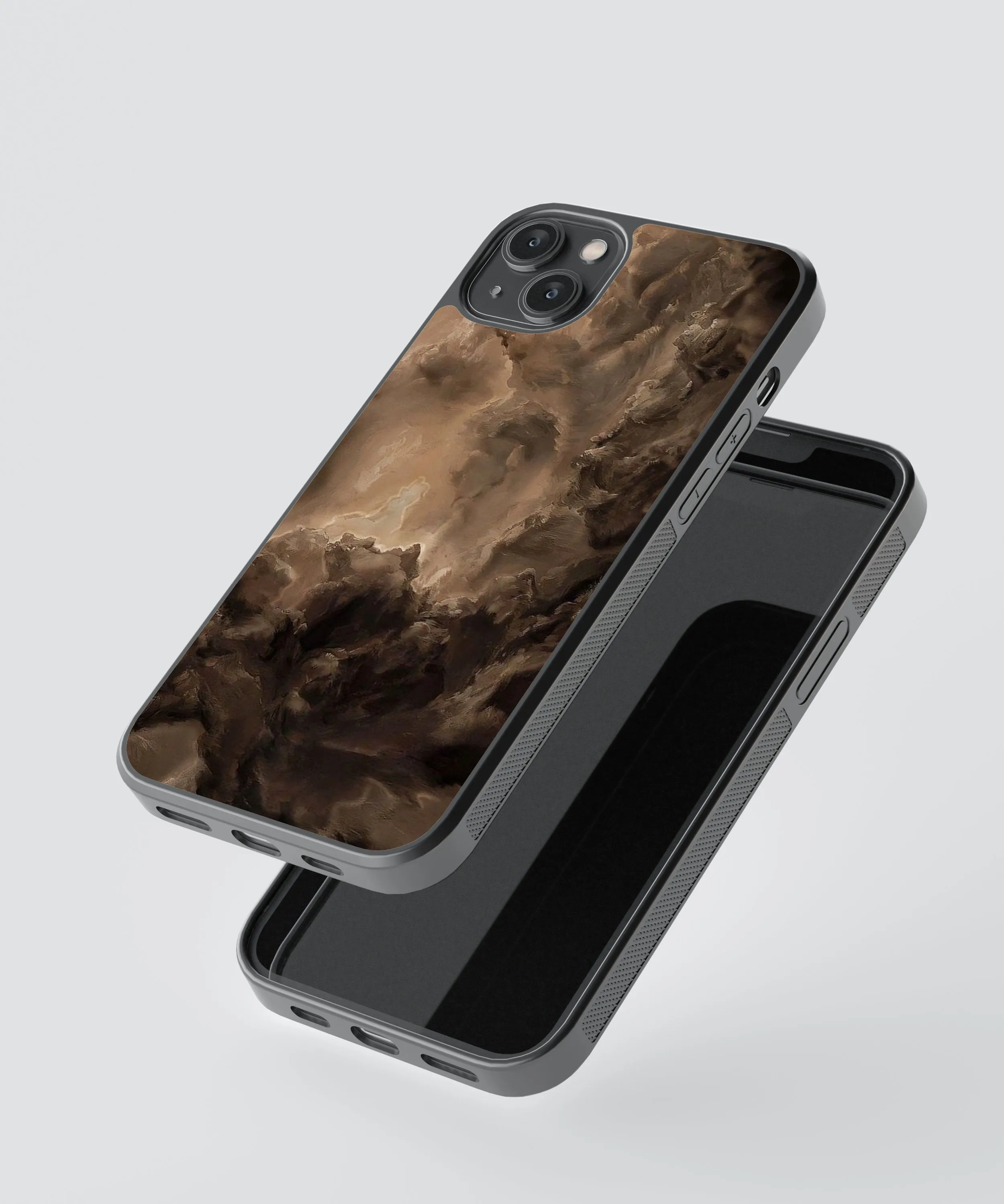 Cloudy Abstract Glass Phone Case Cover