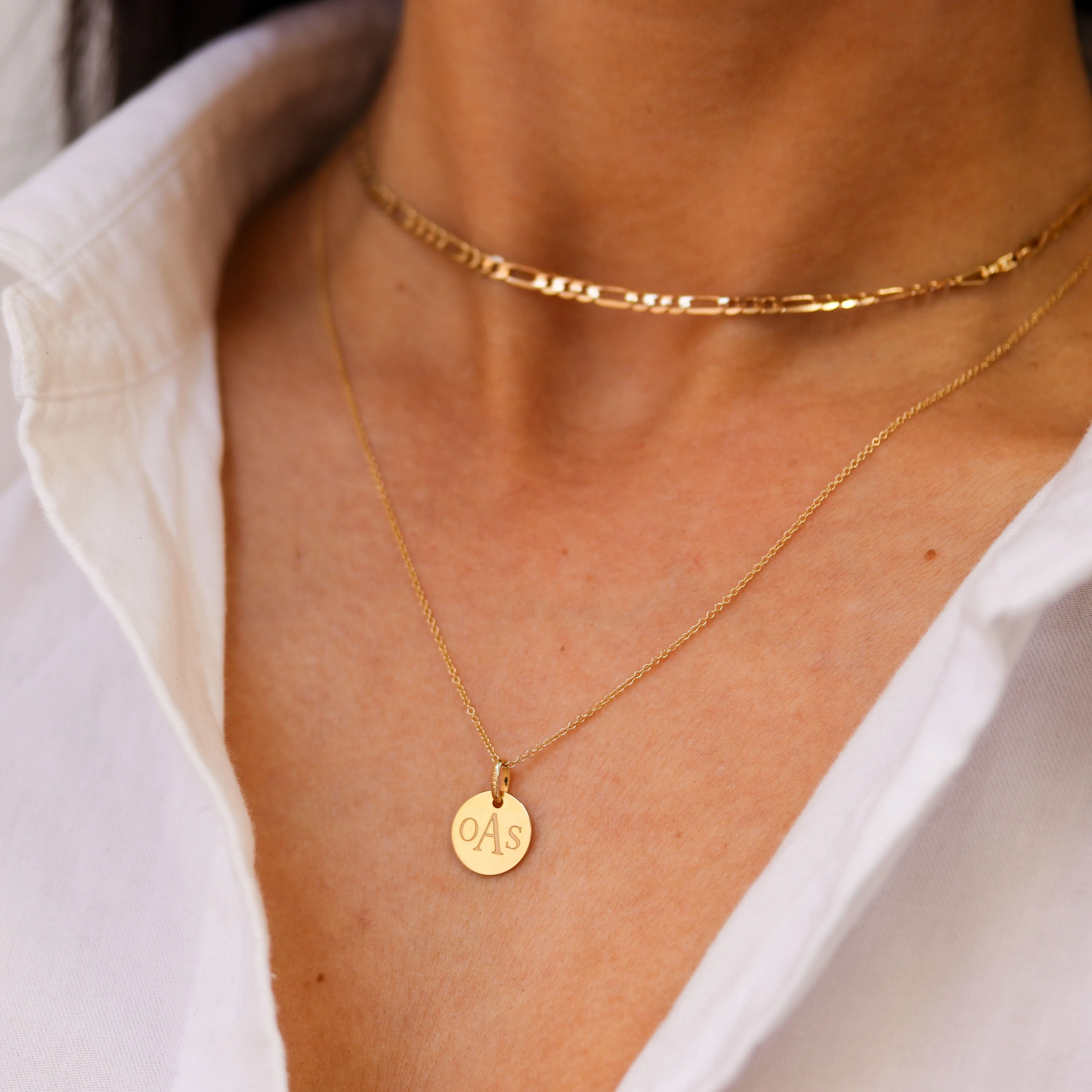 Dainty Engravable Circle Necklace