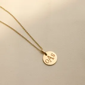 Dainty Engravable Circle Necklace