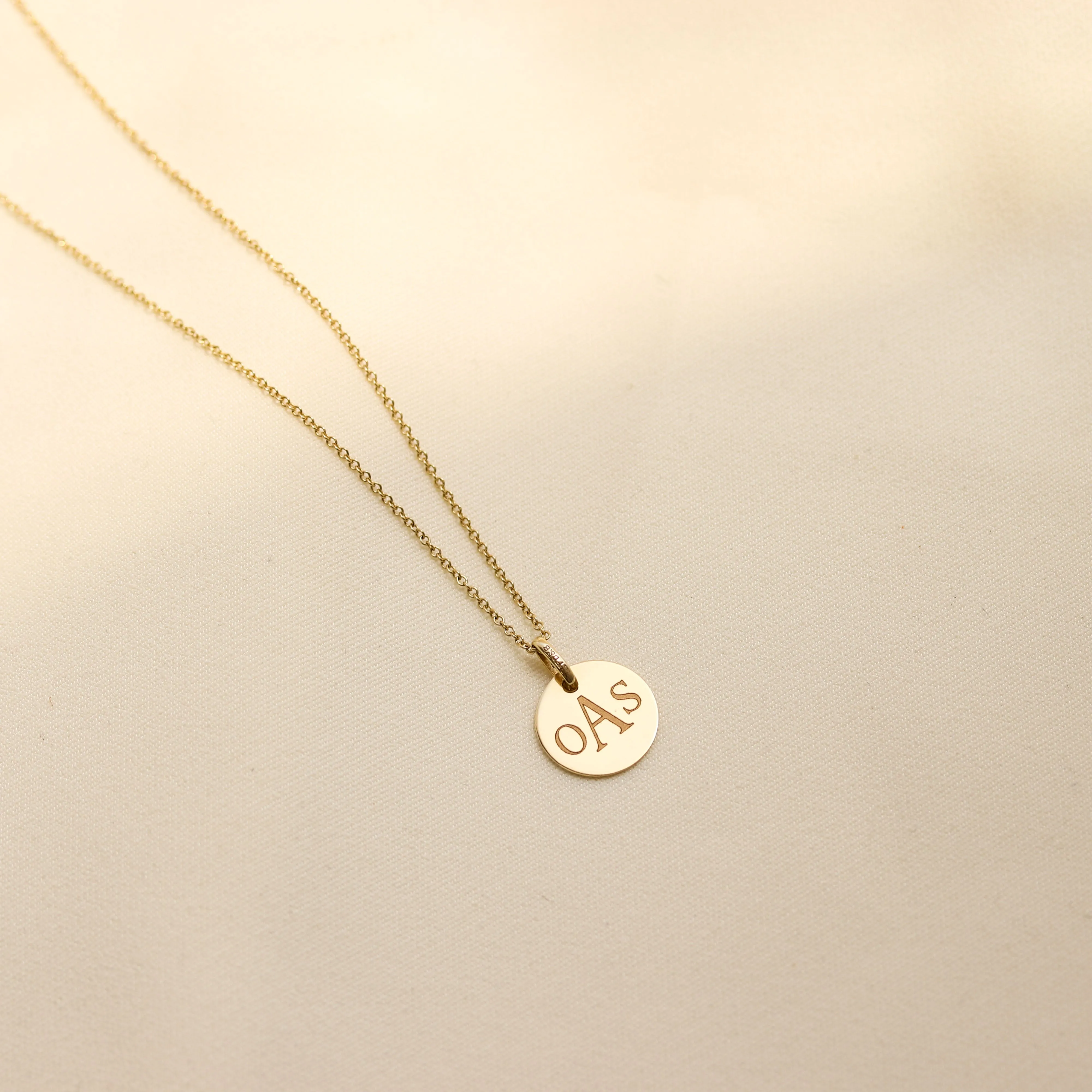 Dainty Engravable Circle Necklace