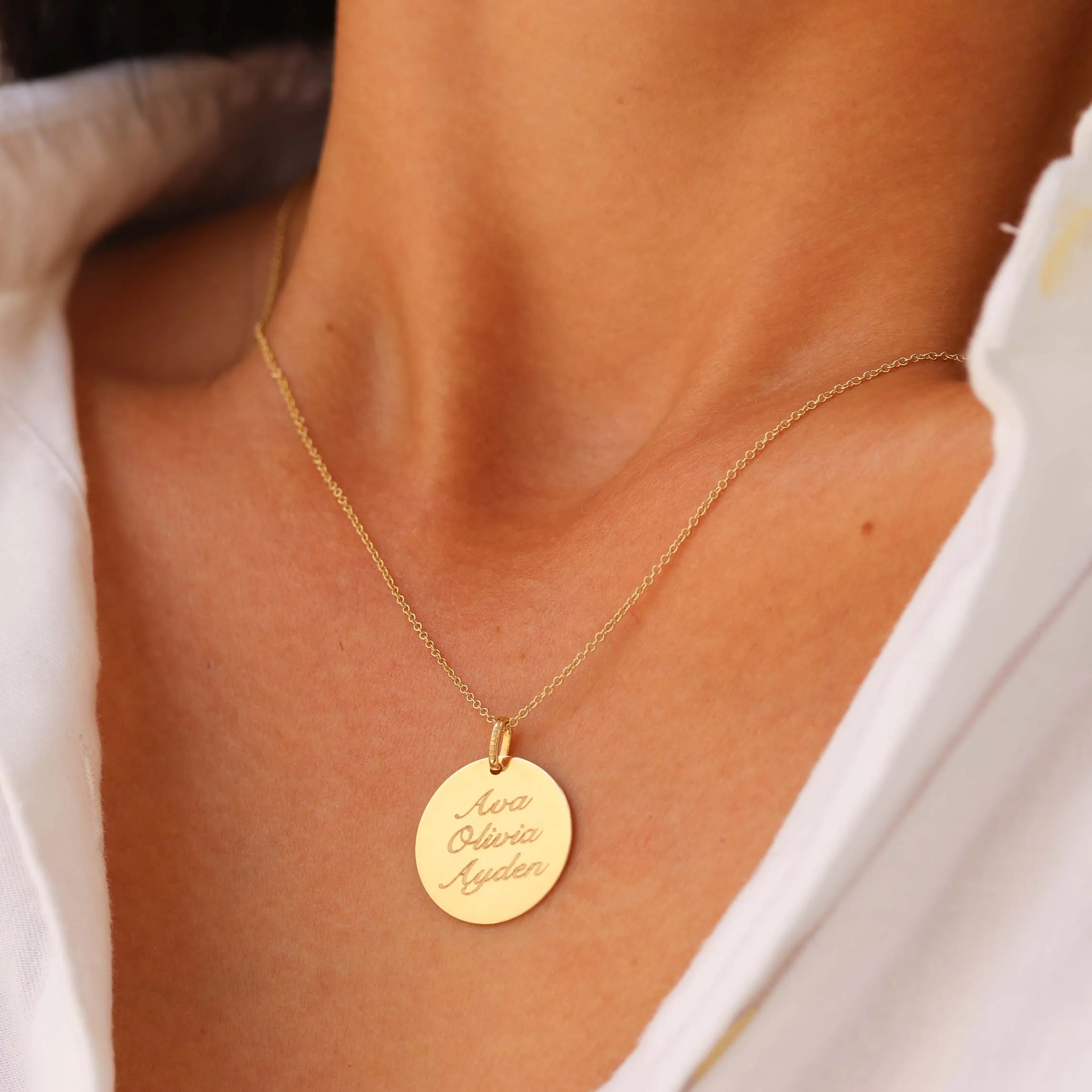 Engravable Circle Necklace