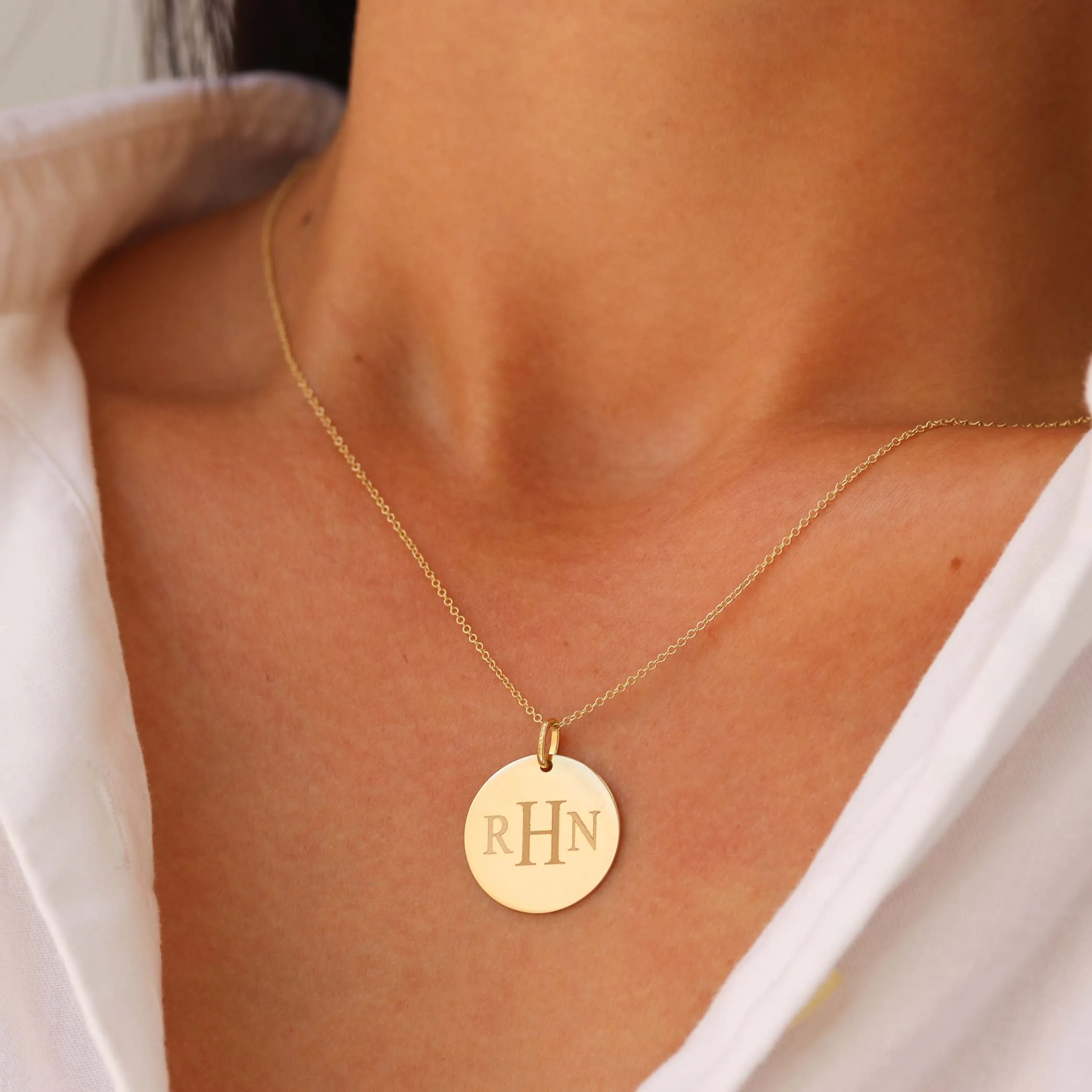 Engravable Circle Necklace