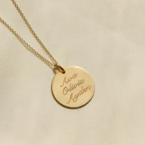 Engravable Circle Necklace