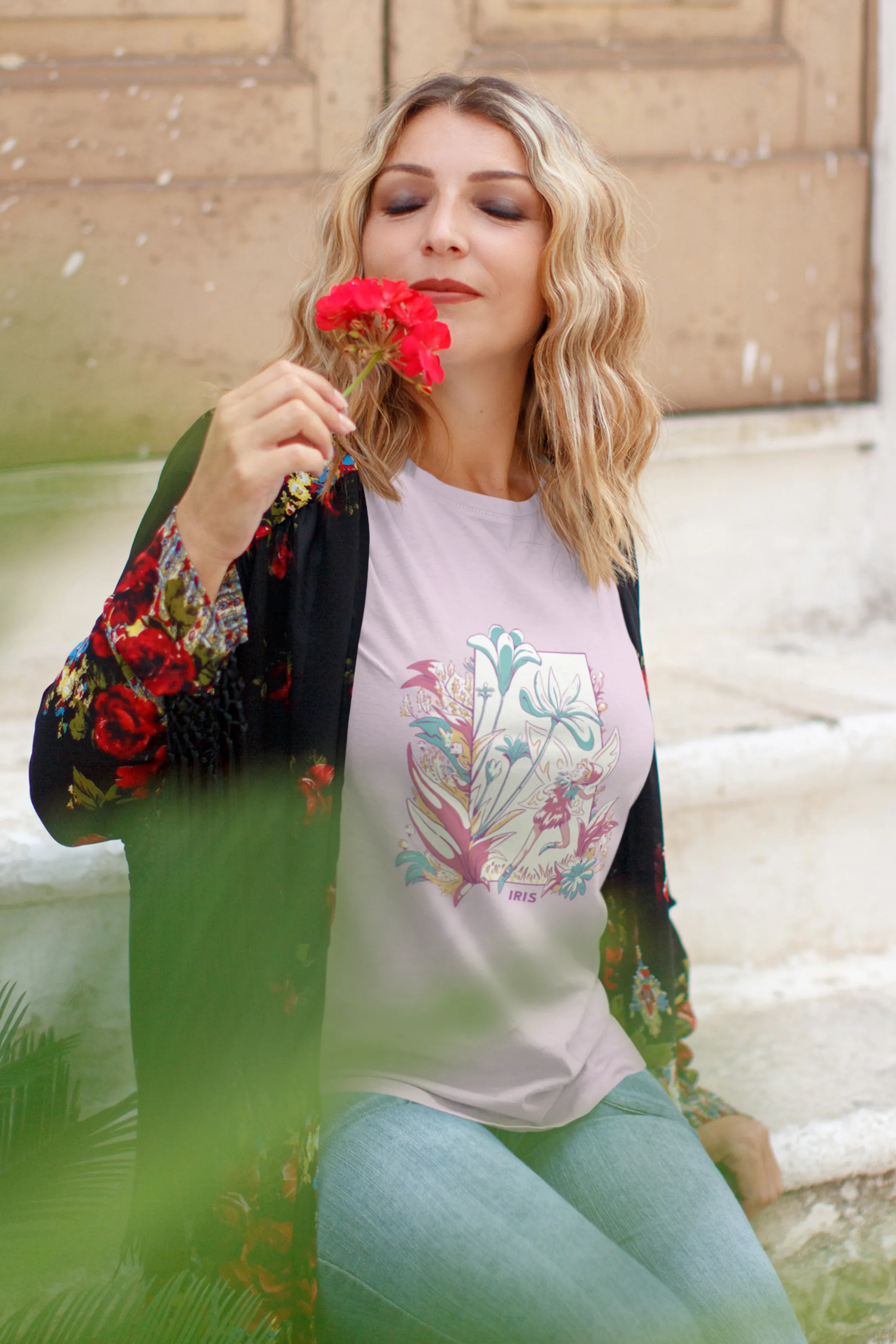 Fairy Blossom Printed T-shirt for women