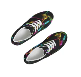 Fashion Sneakers for Girls. Casual lace-Up Low Tops Canvas Shoes for Women. WickedYo