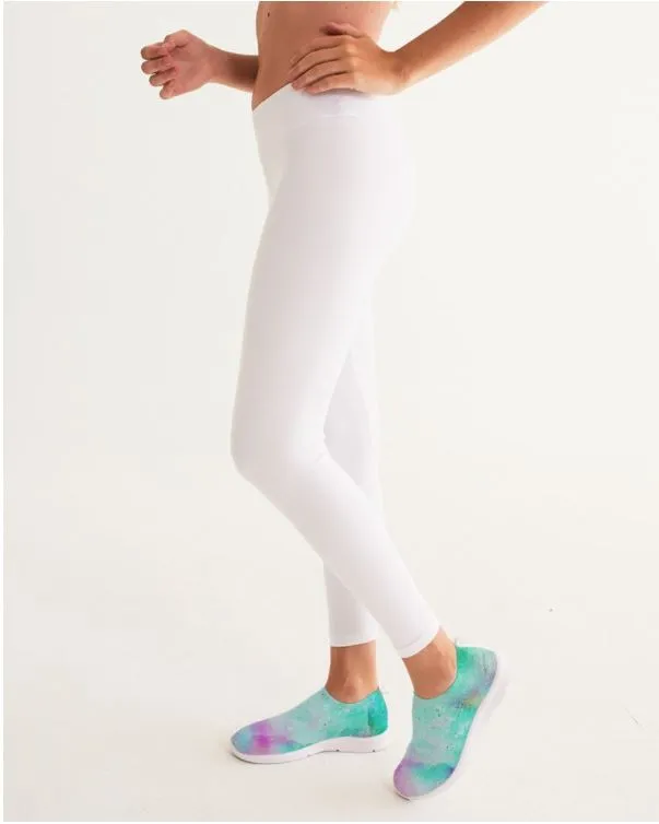 Fly-knit Slip-on Sneakers- Tie Dye Design. Casual Comfy Shoes for Women. WickedYo
