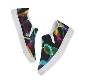 Girls' Slip-on Sneakers Shoes. Printed Keds. Canvas Shoes for Women. WickedYo