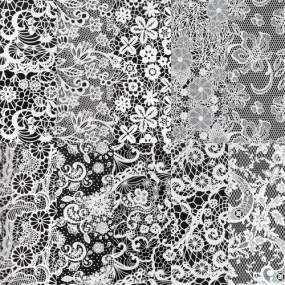 Halo Create Nail Foils White Lace 10 Pack