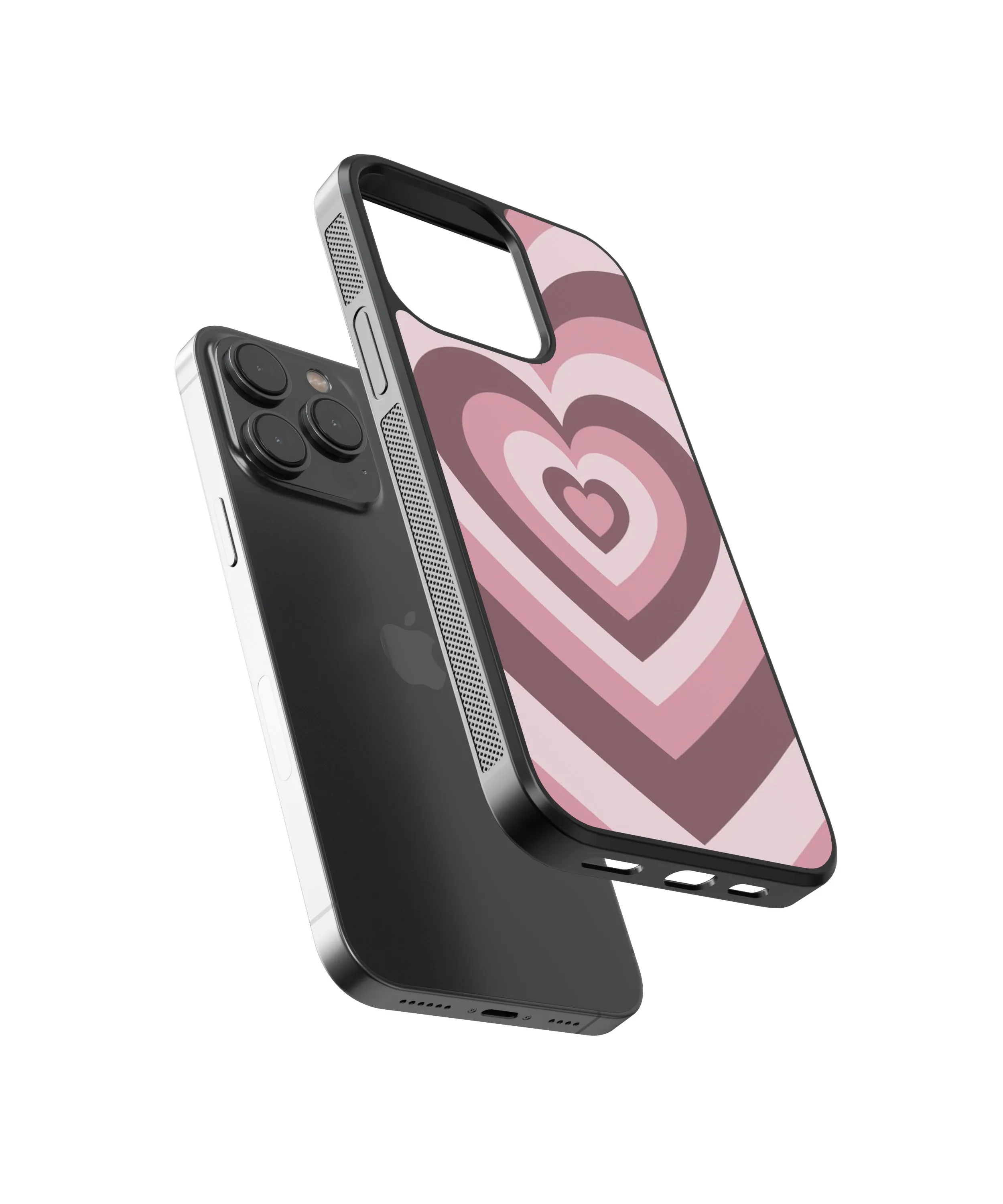 Hearts Abstract Glass Phone Case Cover