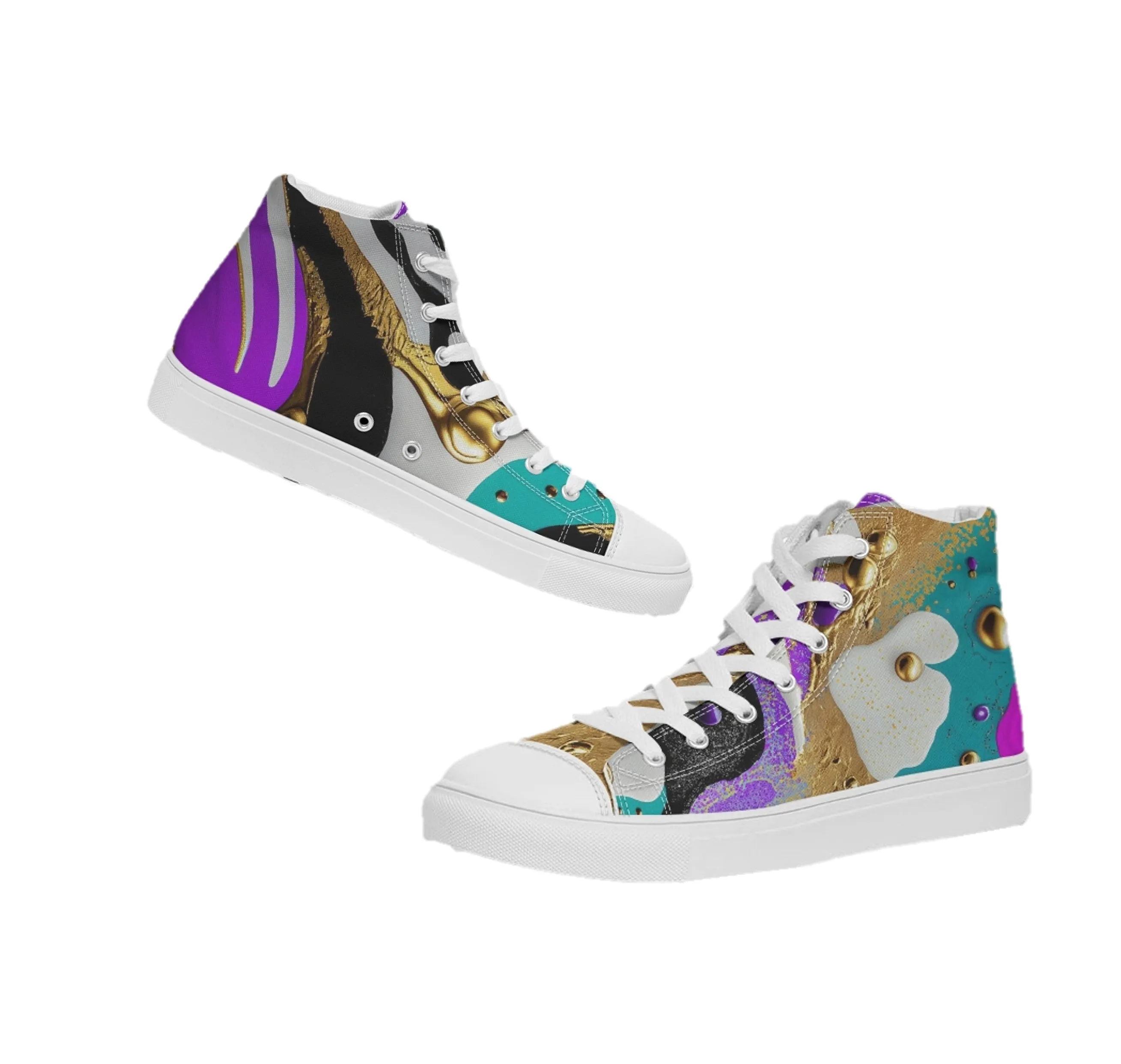 High Top Canvas Sneakers for Girls. "Artz" Fashion Sneakers or Keds for Women. WickedYo
