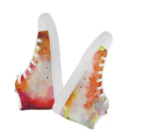 High Top Sneaker Action for Girls. Tie Dye Art Dance Sneakers for Women. WickedYo
