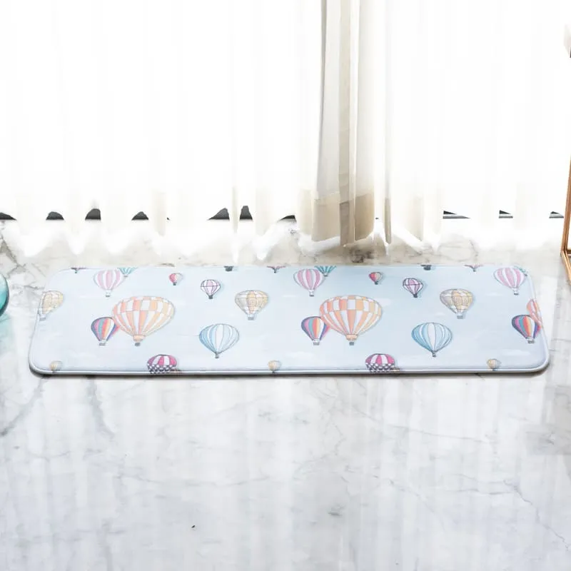 Hot Air Balloons Soft Feel Long Mat Runner