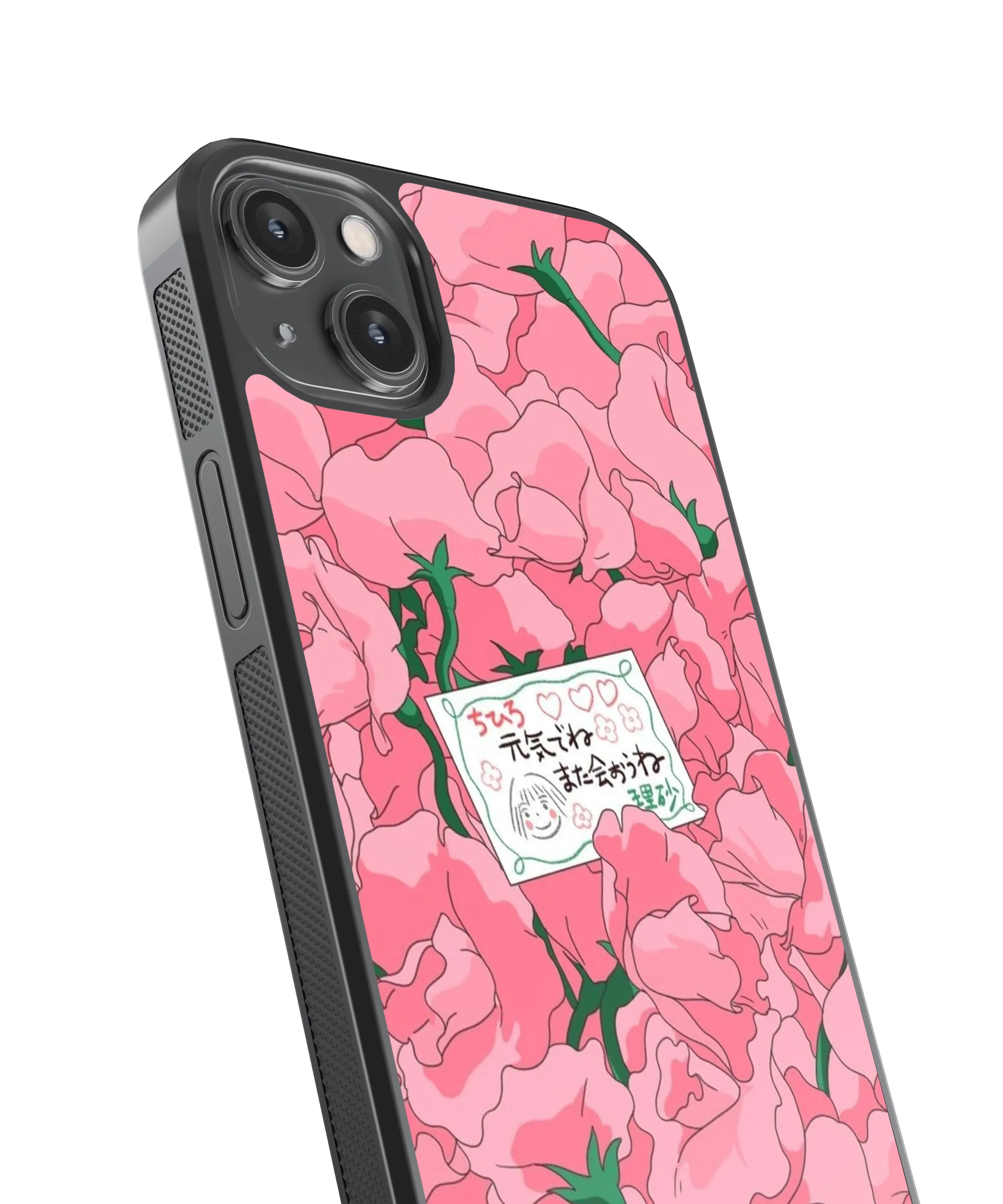 Japanese Floral Abstract Phone Glass Case Cover