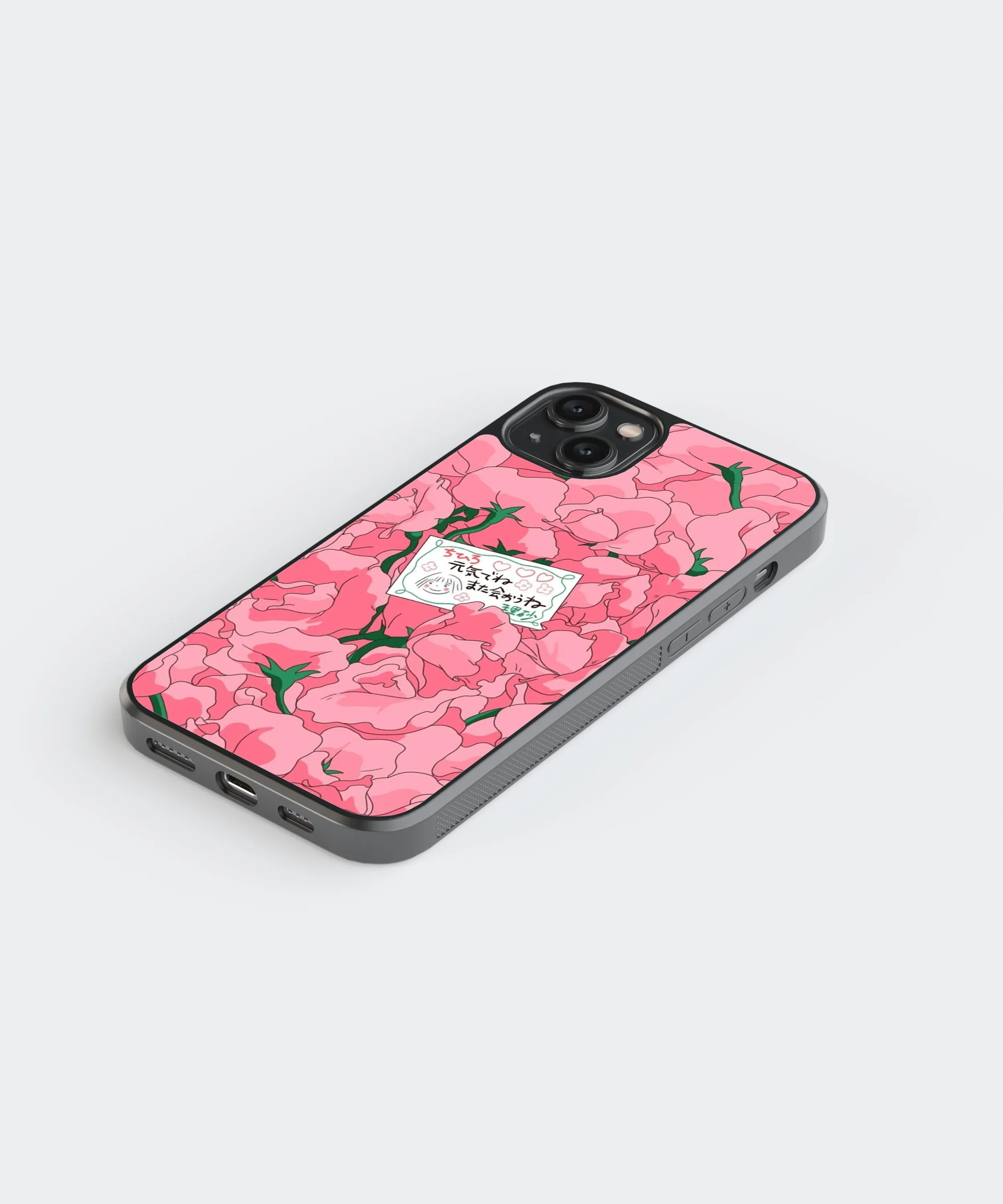 Japanese Floral Abstract Phone Glass Case Cover