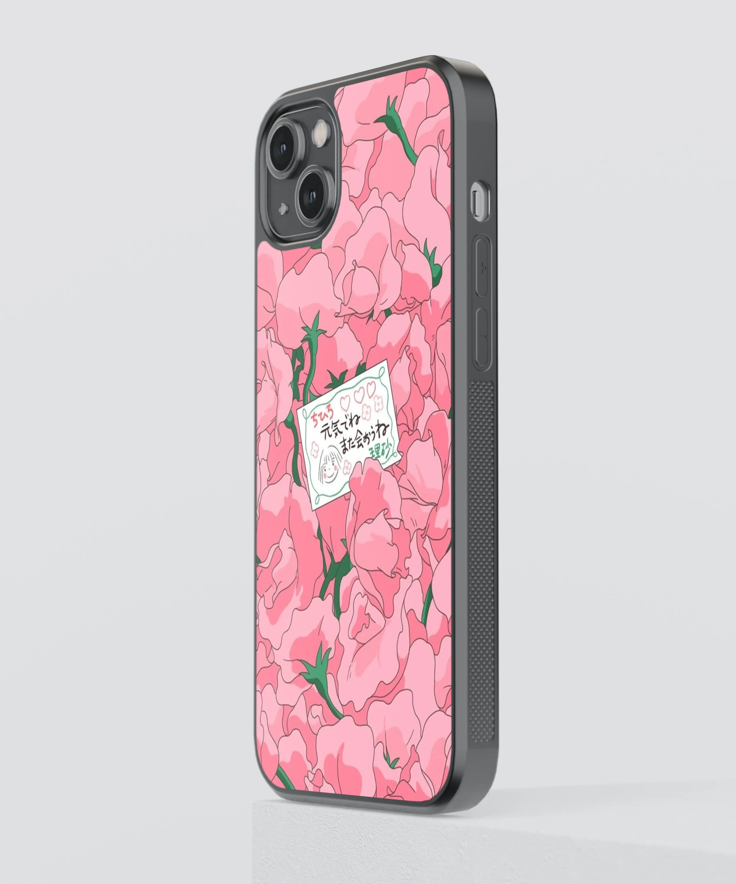 Japanese Floral Abstract Phone Glass Case Cover