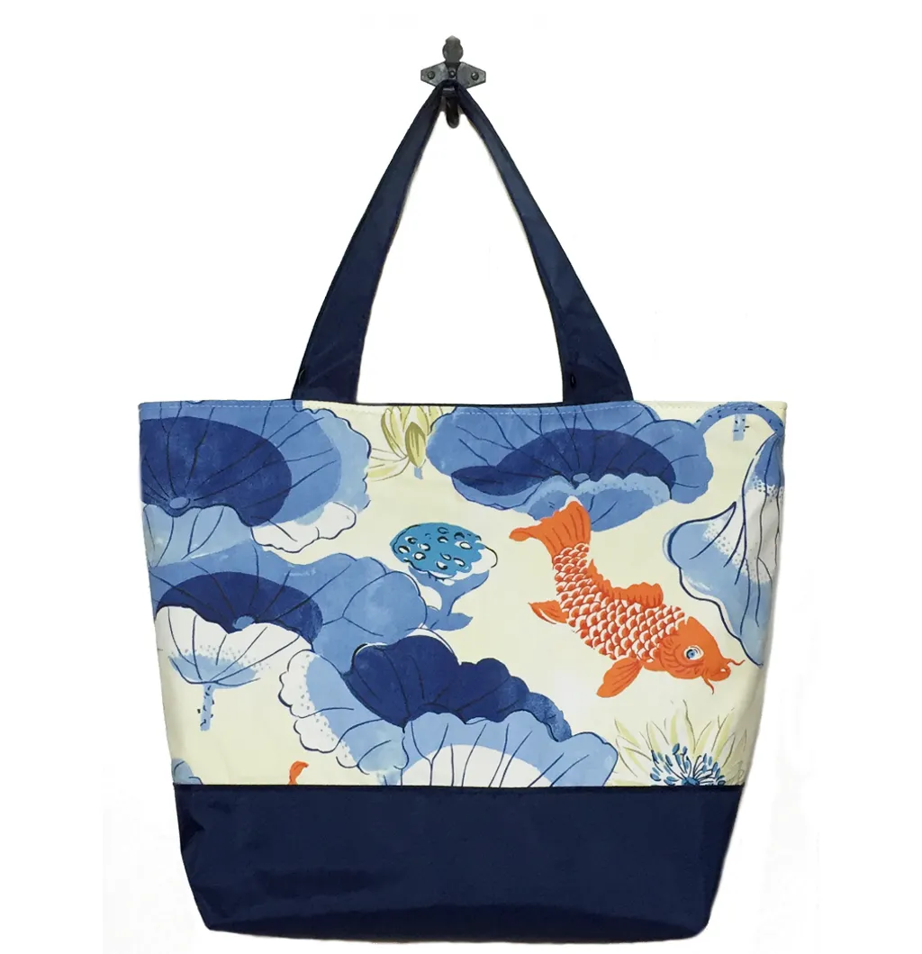 Koi | Navy Nylon | Essential Tote Bag