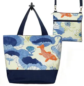 Koi | Navy Nylon | Tote Bag Set