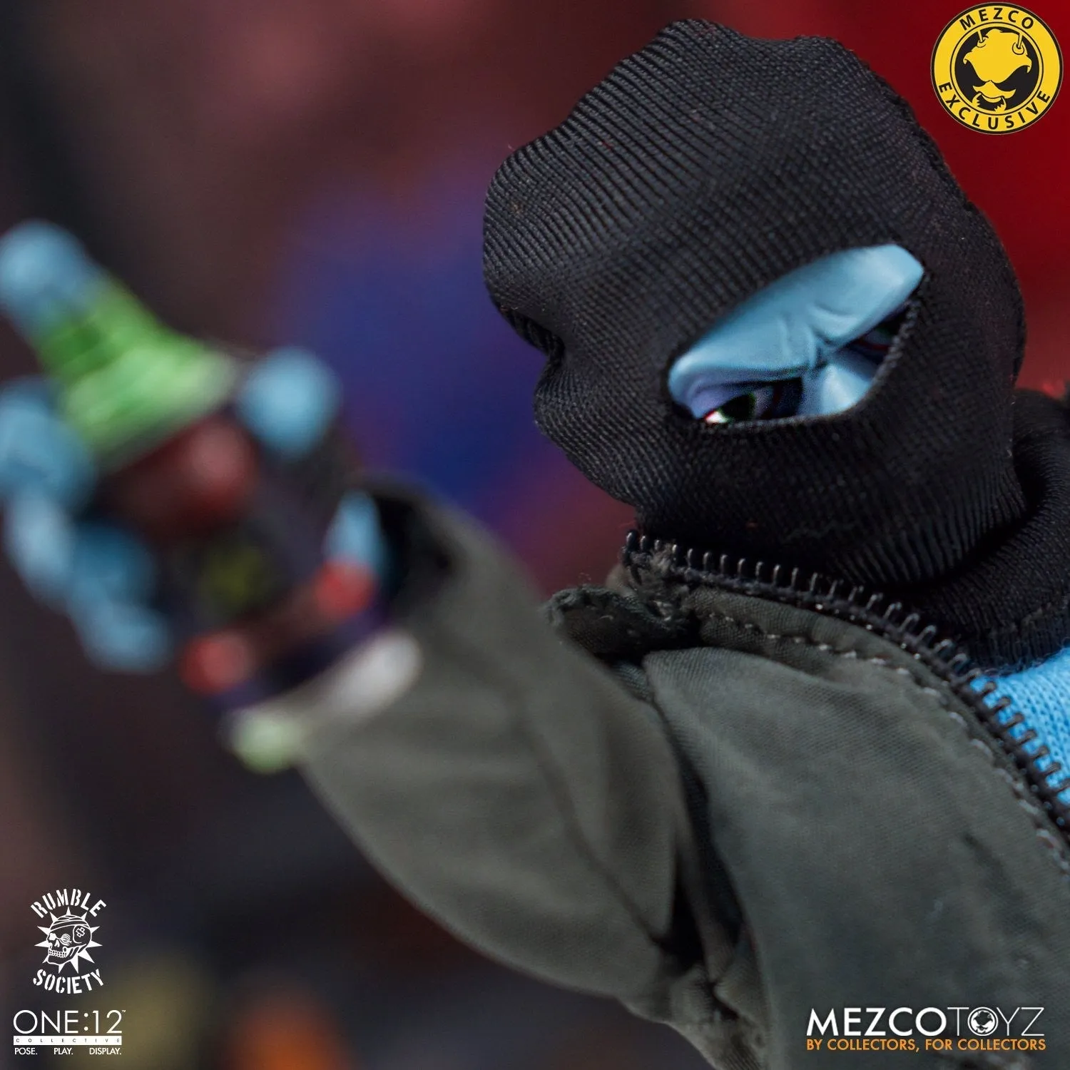 MEZCO One:12 Collective Rumble Society - Hoodz: Vapor in Collector Lunch Box Tin (MEZCO Rumble Society Exclusive)
