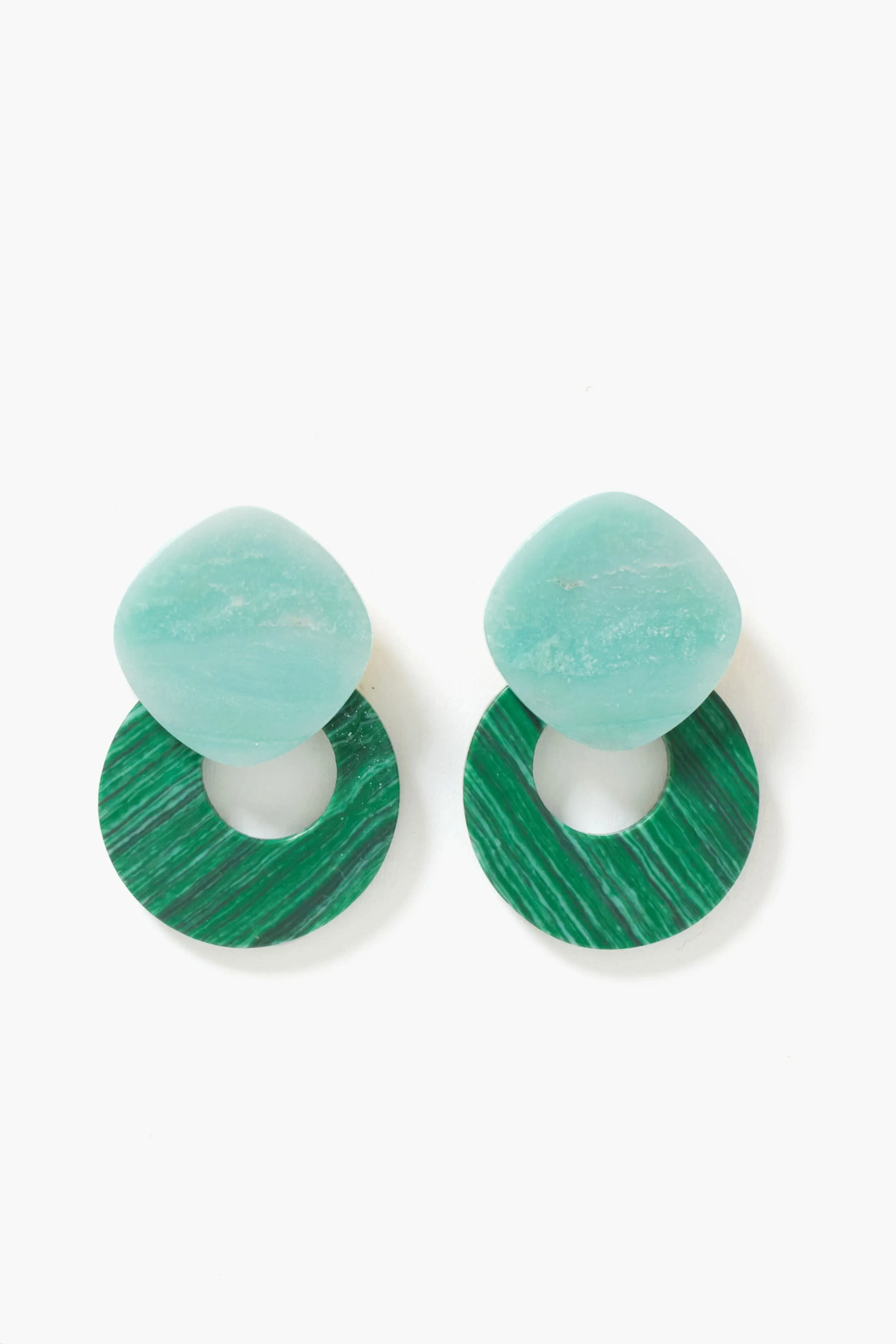 Mist and Malachite Rae Earrings