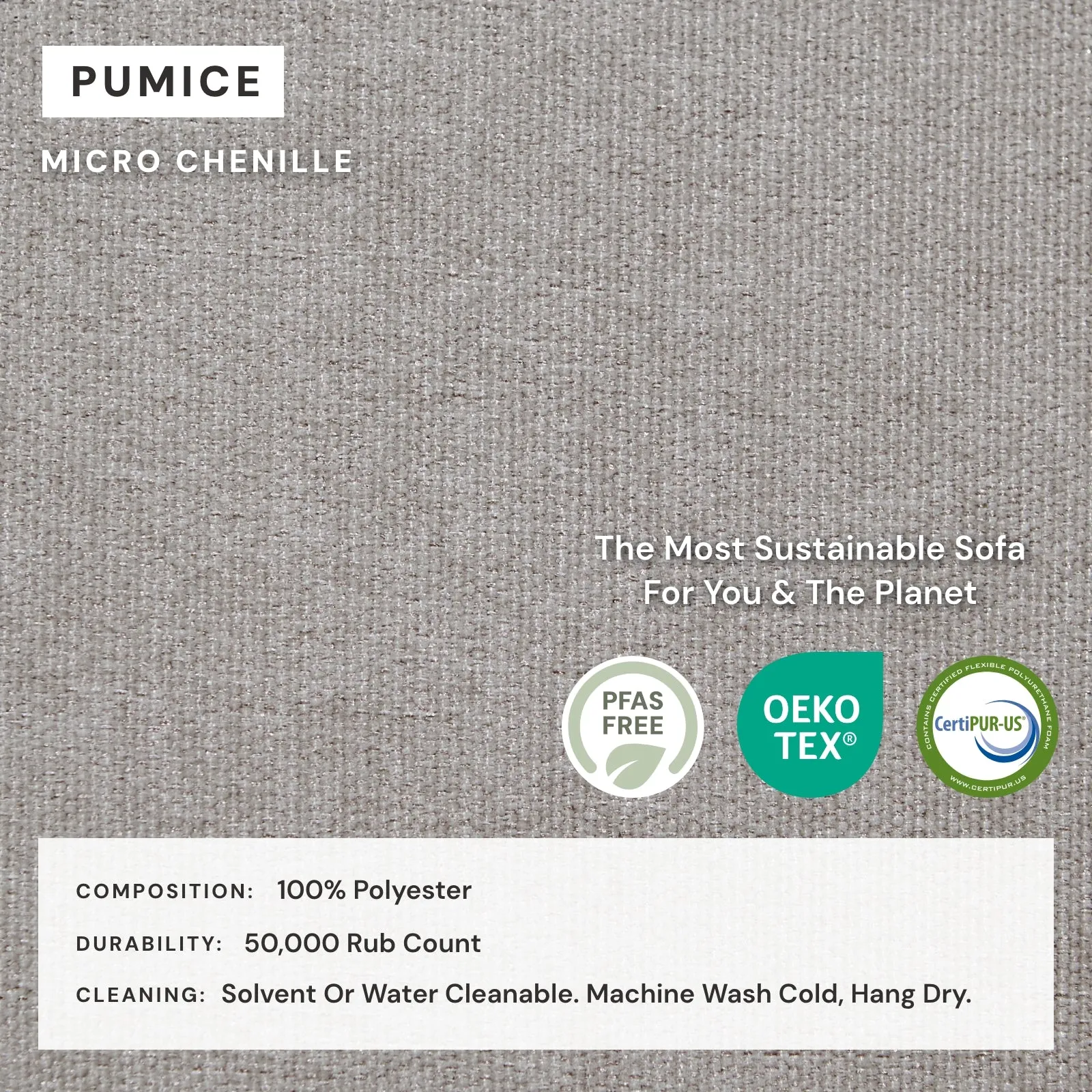 Modular Washable 6-Seater Open-Ends U-Sectional   Ottoman in Pumice | Deluxe  Seat | Cloud Pillow